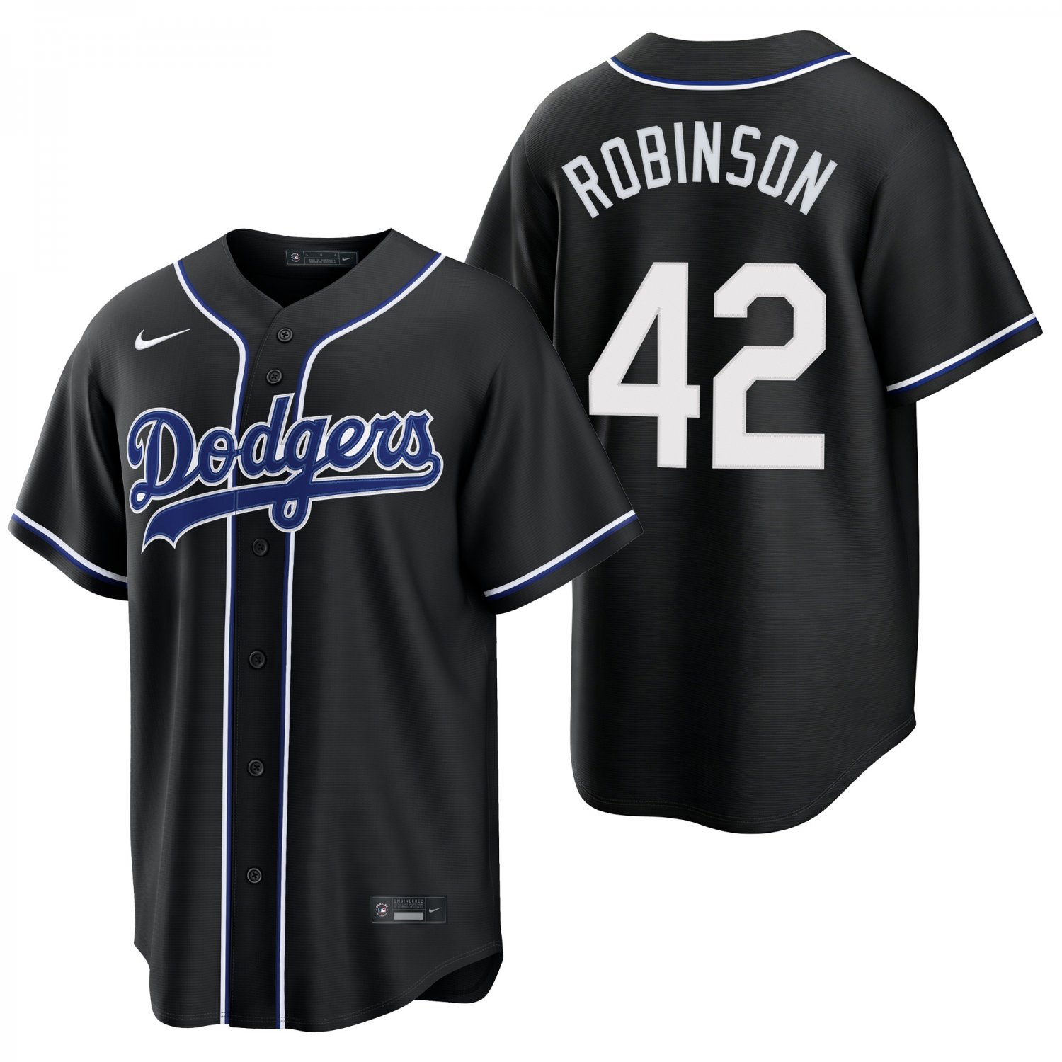 Los Angeles Dodgers #42 Jackie Robinson Black Men's & Youth Stitched Jersey