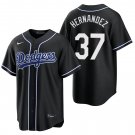 Los Angeles Dodgers #37 Teoscar Hernandez Black Men's & Youth Stitched Jersey