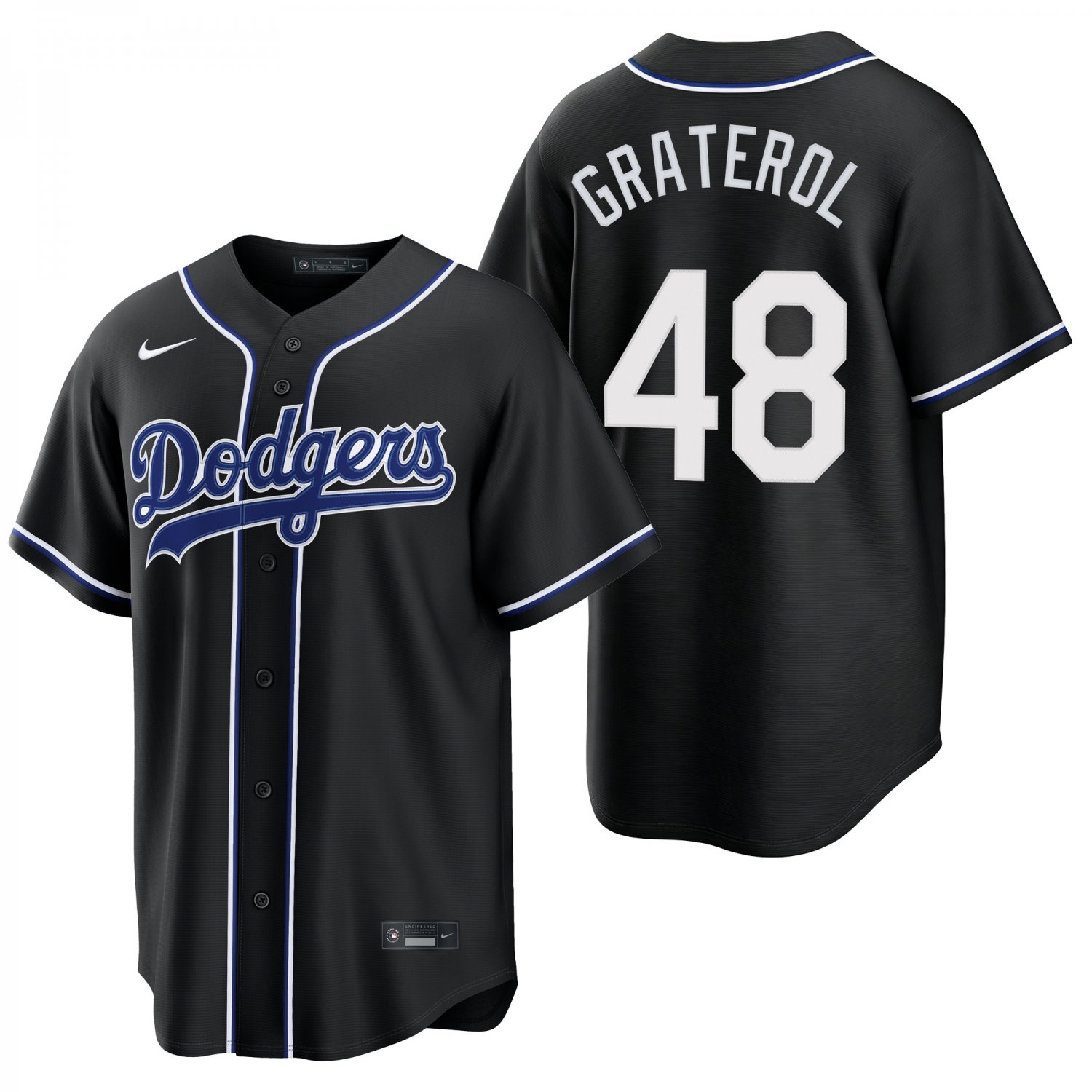 Los Angeles Dodgers #48 Brusdar Graterol Black Men's & Youth Stitched Jersey