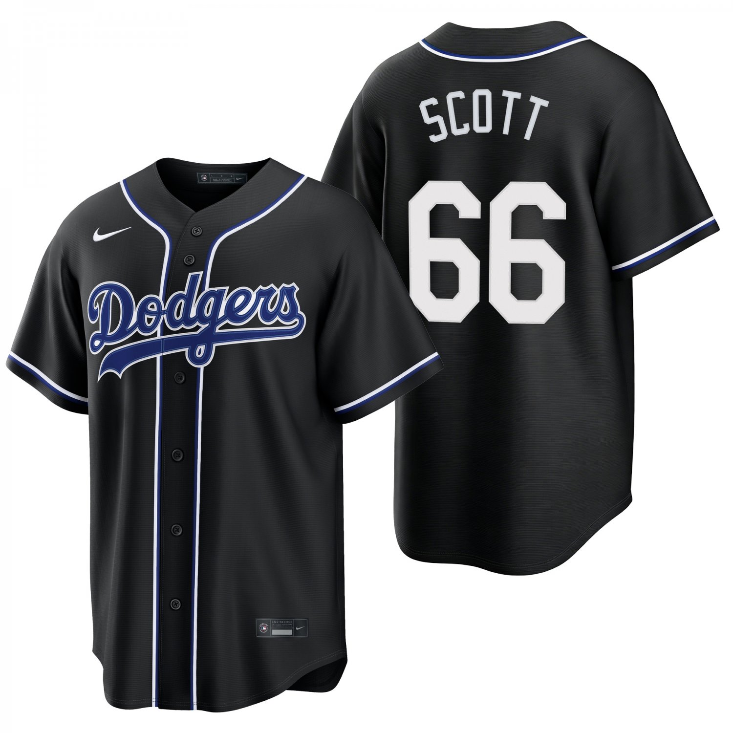 Los Angeles Dodgers #66 Tanner Scott Black Men's & Youth Stitched Jersey