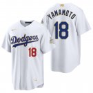 Los Angeles Dodgers #18 Yoshinobu Yamamoto Gold White Men's & Youth Stitched Jersey