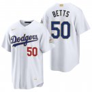 Los Angeles Dodgers #50 Mookie Betts Gold White Men's & Youth Stitched Jersey