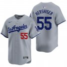 Los Angeles Dodgers #55 Orel Hershiser Gray Men's & Youth Stitched Jersey