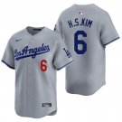 Los Angeles Dodgers #6 Hyeseong Kim Gray Men's & Youth Stitched Jersey
