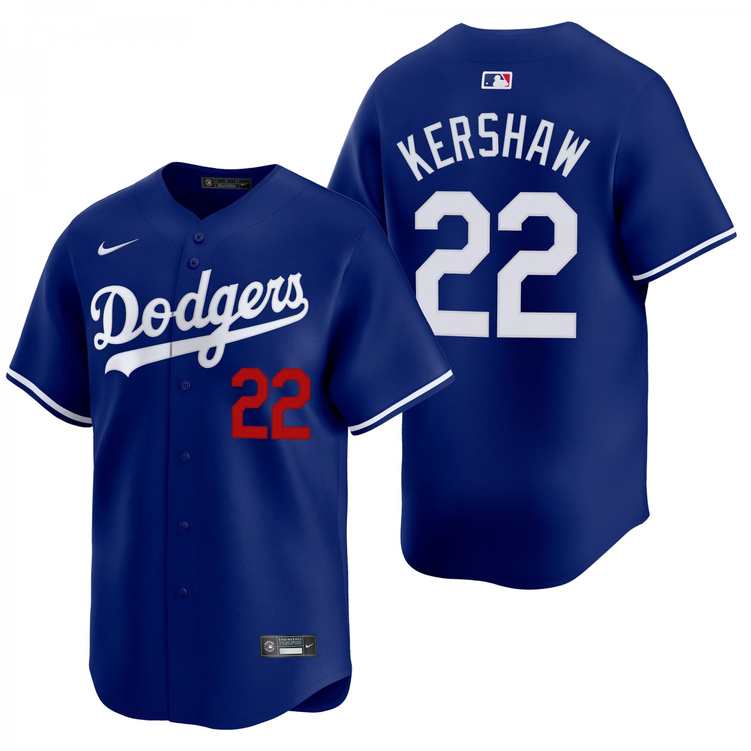Los Angeles Dodgers #22 Clayton Kershaw Royal Blue Men's & Youth Stitched Jersey
