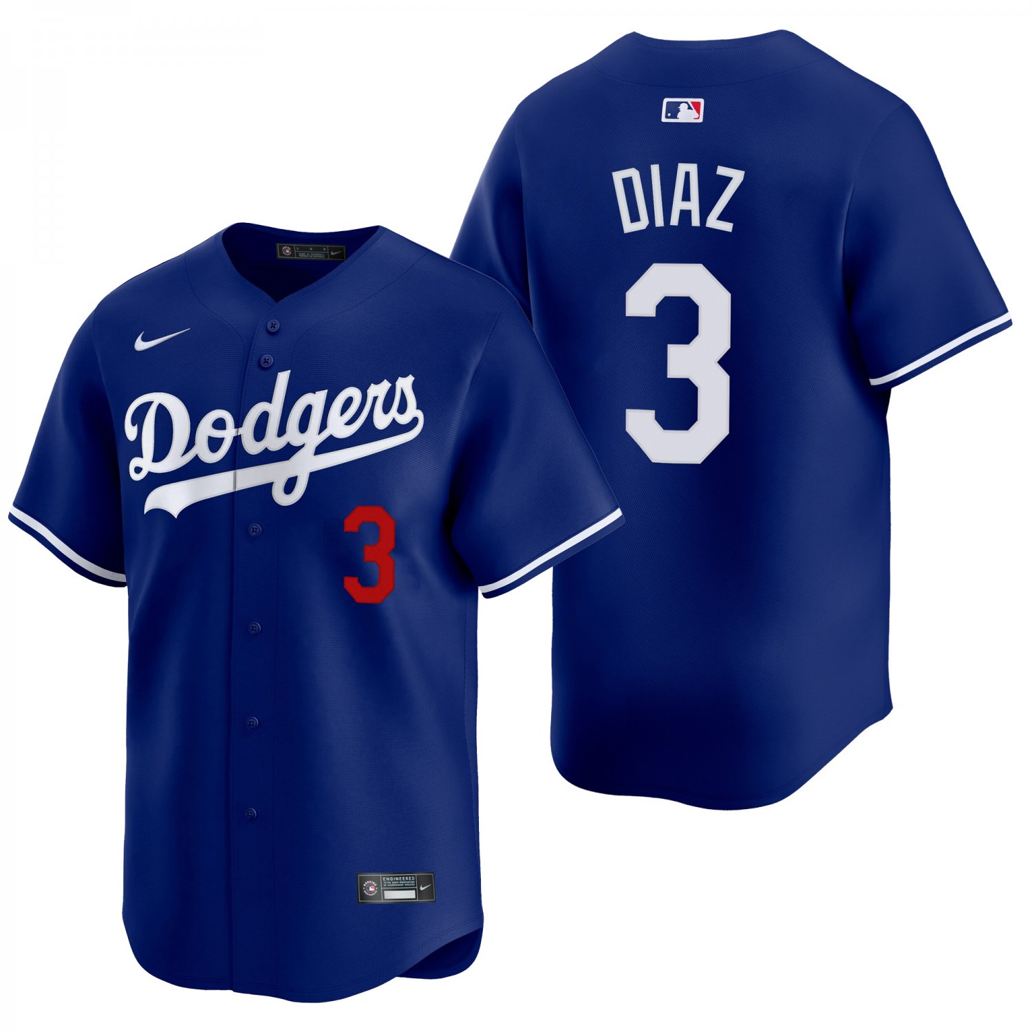 Los Angeles Dodgers #3 Edwin Diaz Royal Blue Men's & Youth Stitched Jersey
