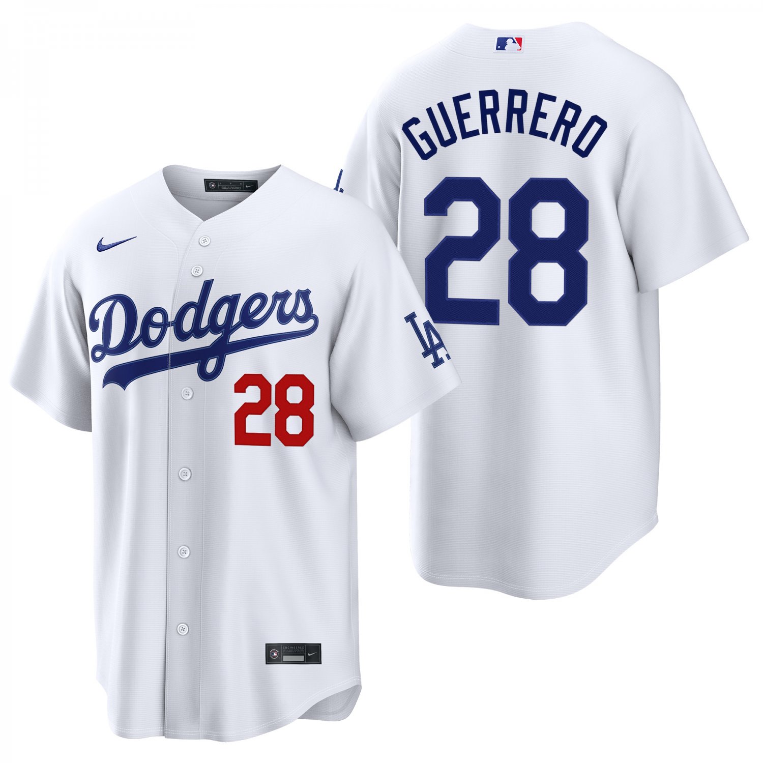 Los Angeles Dodgers #28 Pedro Guerrero White Men's & Youth Stitched Jersey