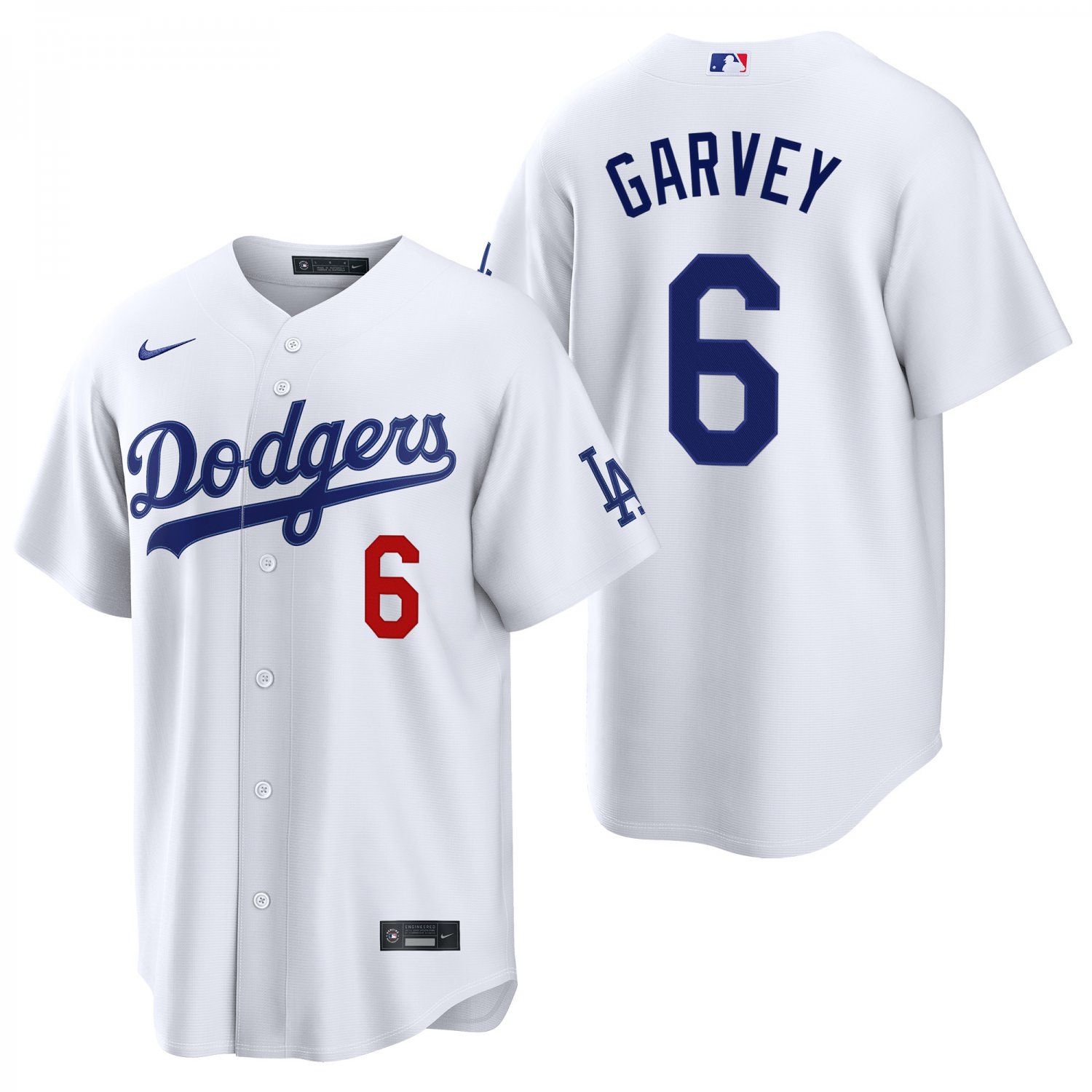 Los Angeles Dodgers #6 Steve Garvey White Men's & Youth Stitched Jersey