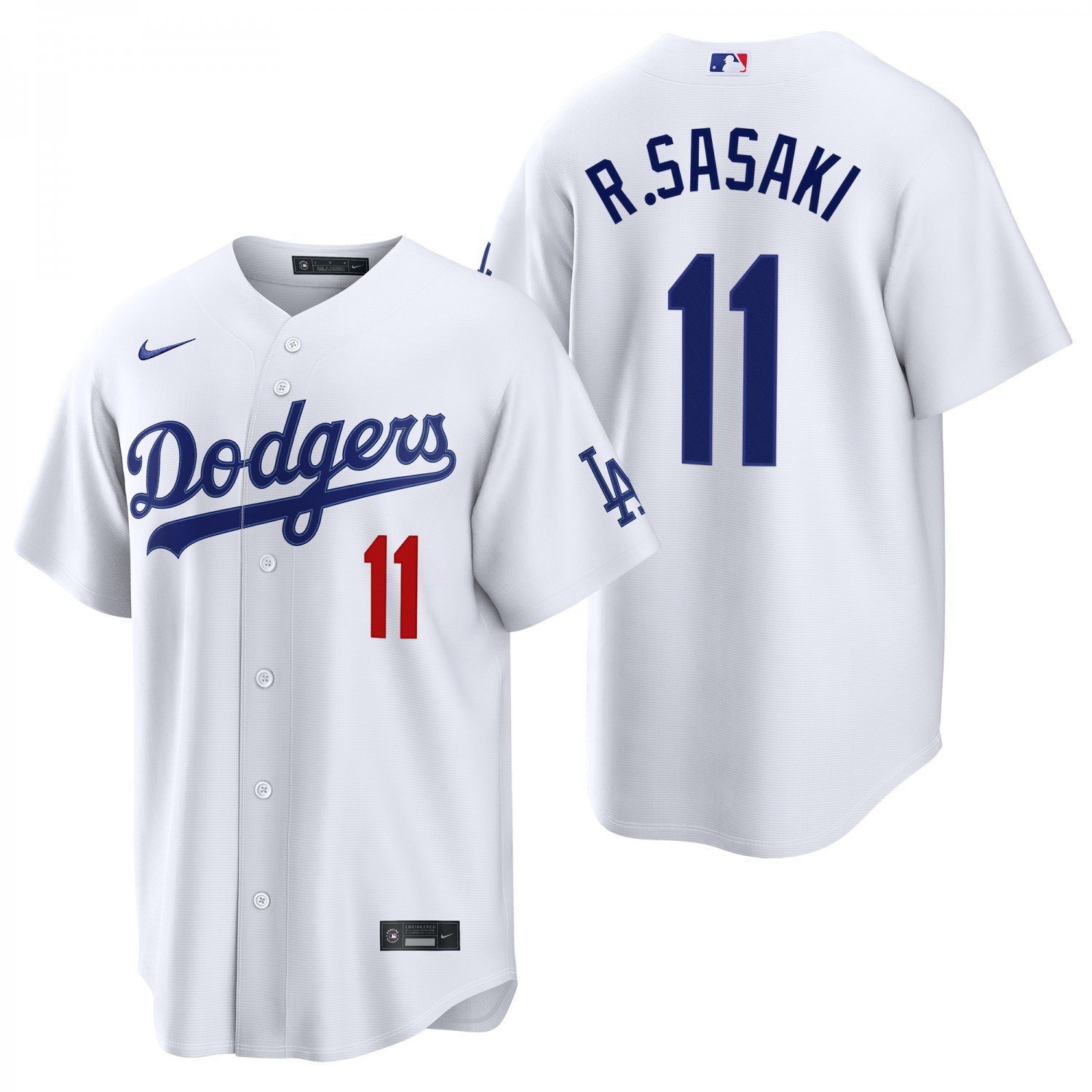 Los Angeles Dodgers #11 Roki Sasaki White Men's & Youth Stitched Jersey