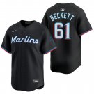 Miami Marlins #61 Josh Beckett Black Men's & Youth Stitched Jersey