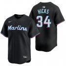 Miami Marlins #34 Liam Hicks Black Men's & Youth Stitched Jersey