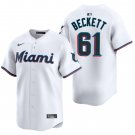 Miami Marlins #61 Josh Beckett White Men's & Youth Stitched Jersey