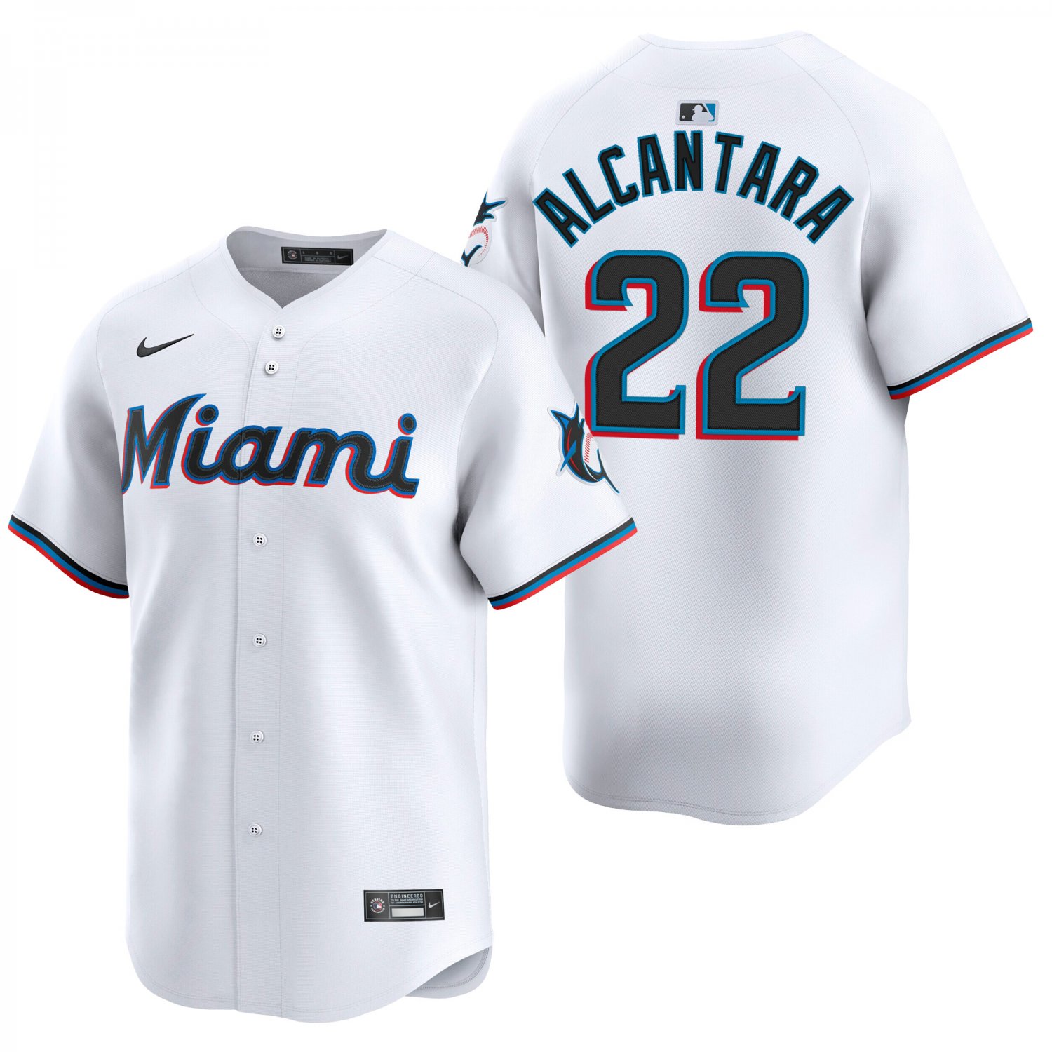 Miami Marlins #22 Sandy Alcantara White Men's & Youth Stitched Jersey