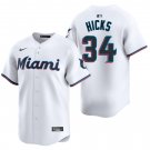 Miami Marlins #34 Liam Hicks White Men's & Youth Stitched Jersey