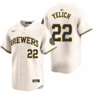 Milwaukee Brewers #22 Christian Yelich Cream Men's & Youth Stitched Jersey