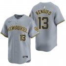 Milwaukee Brewers #13 Luis Rengifo Gray Men's & Youth Stitched Jersey