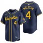 Milwaukee Brewers #4 Paul Molitor Navy Men's & Youth Stitched Jersey