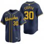 Milwaukee Brewers #30 Cecil Cooper Navy Men's & Youth Stitched Jersey