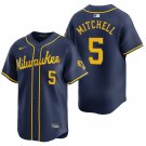 Milwaukee Brewers #5 Garrett Mitchell Navy Men's & Youth Stitched Jersey