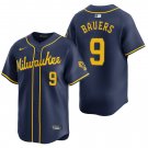 Milwaukee Brewers #9 Jake Bauers Navy Men's & Youth Stitched Jersey