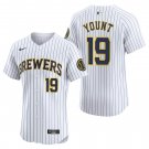 Milwaukee Brewers #19 Robin Yount White Men's & Youth Stitched Jersey