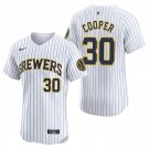Milwaukee Brewers #30 Cecil Cooper White Men's & Youth Stitched Jersey