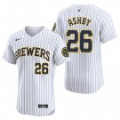 Milwaukee Brewers #26 Aaron Ashby White Men's & Youth Stitched Jersey