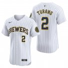 Milwaukee Brewers #2 Brice Turang White Men's & Youth Stitched Jersey