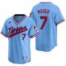 Minnesota Twins #7 Joe Mauer Light Blue Men's & Youth Stitched Jersey