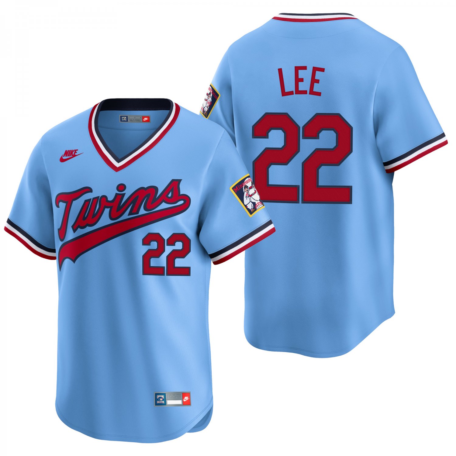Minnesota Twins #22 Brooks Lee Light Blue Men's & Youth Stitched Jersey