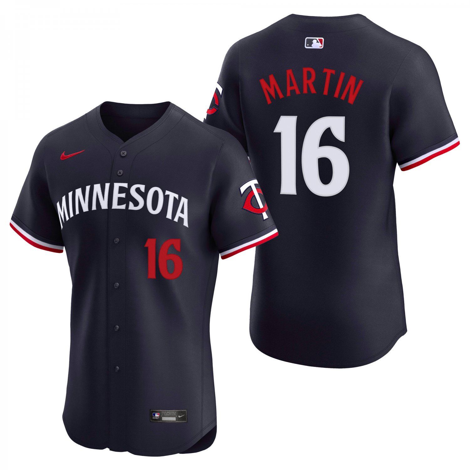 Minnesota Twins #16 Austin Martin Navy Men's & Youth Stitched Jersey