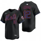 New York Mets #12 Francisco Lindor Black Men's & Youth Stitched Jersey