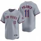 New York Mets #11 Jorge Polanco Gray Men's & Youth Stitched Jersey