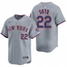 New York Mets #22 Juan Soto Gray Men's & Youth Stitched Jersey