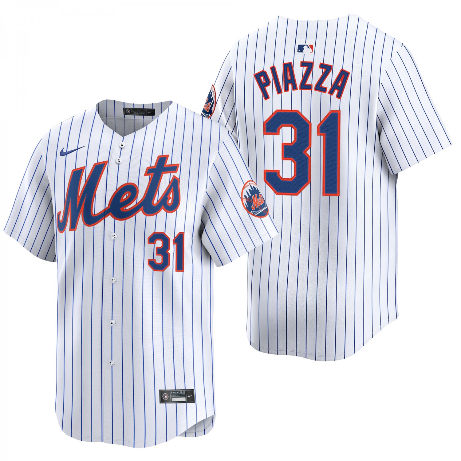 New York Mets #31 Mike Piazza White Men's & Youth Stitched Jersey