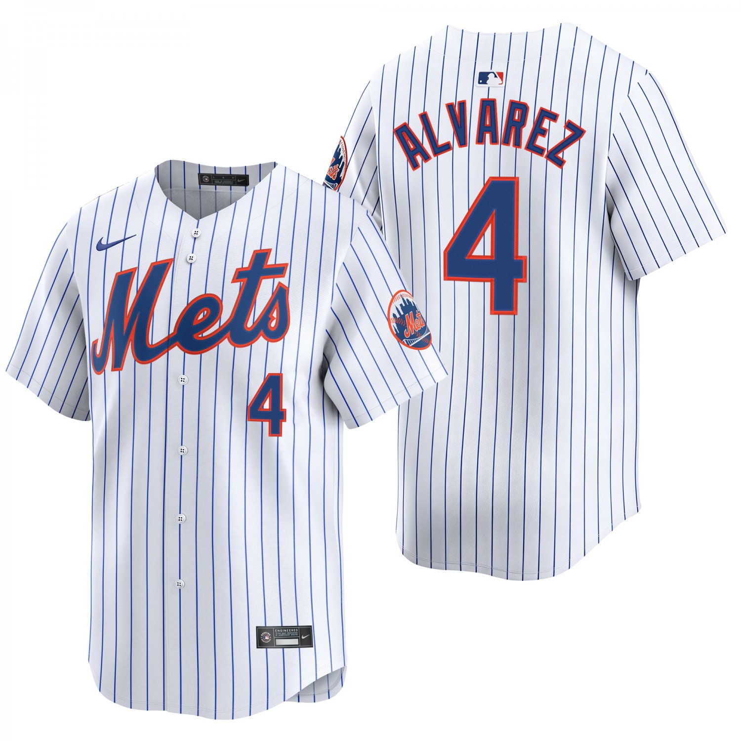 New York Mets #4 Francisco Alvarez White Men's & Youth Stitched Jersey
