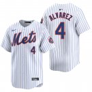 New York Mets #4 Francisco Alvarez White Men's & Youth Stitched Jersey
