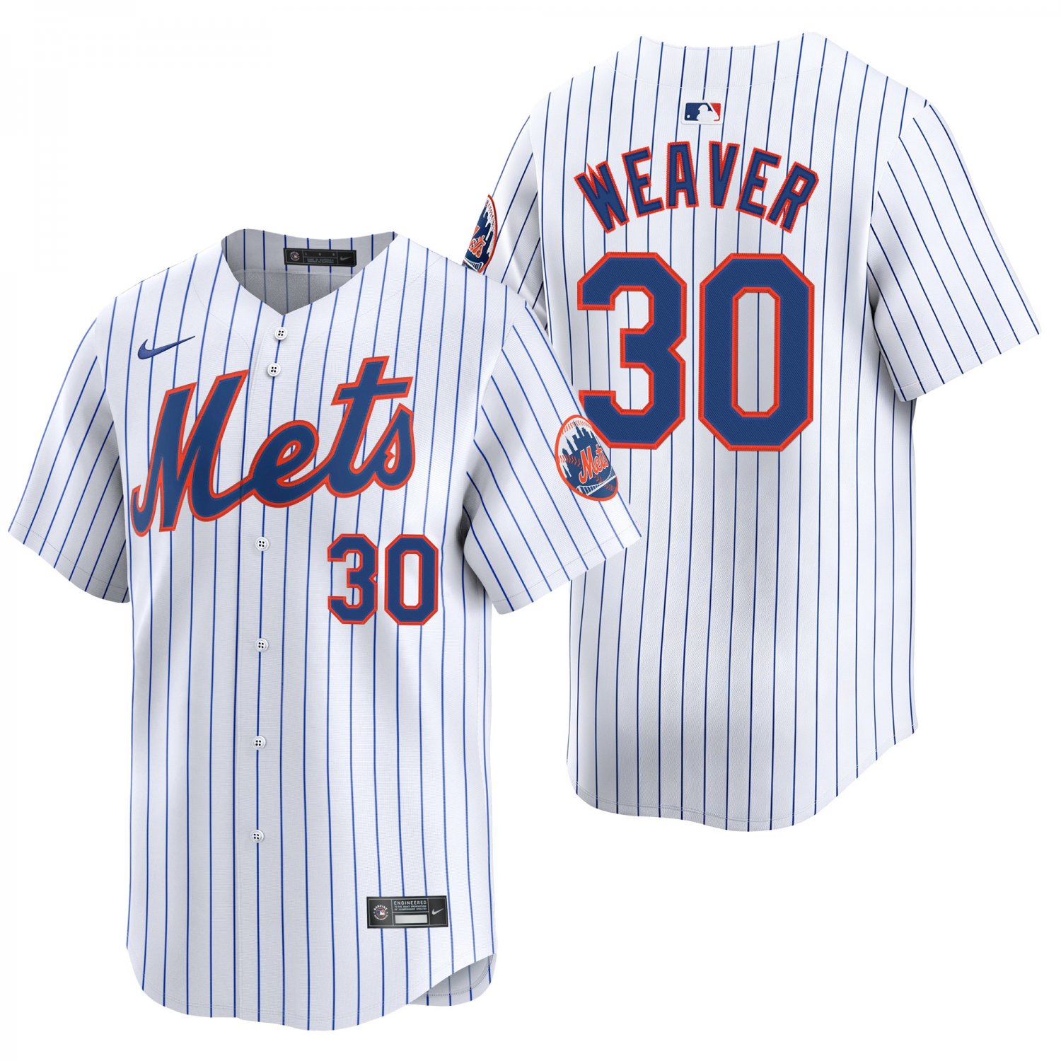 New York Mets #30 Luke Weaver White Men's & Youth Stitched Jersey