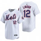 New York Mets #12 Francisco Lindor White Men's & Youth Stitched Jersey