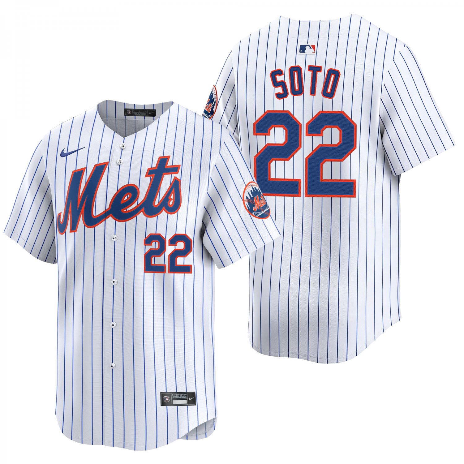 New York Mets #22 Juan Soto White Men's & Youth Stitched Jersey