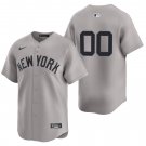 New York Yankees #00 Custom Name And Number Gray Men's & Youth Stitched Jersey