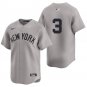 New York Yankees #3 Babe Ruth  Gray Men's & Youth Stitched Jersey