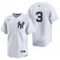 New York Yankees #3 Babe Ruth  White Men's & Youth Stitched Jersey