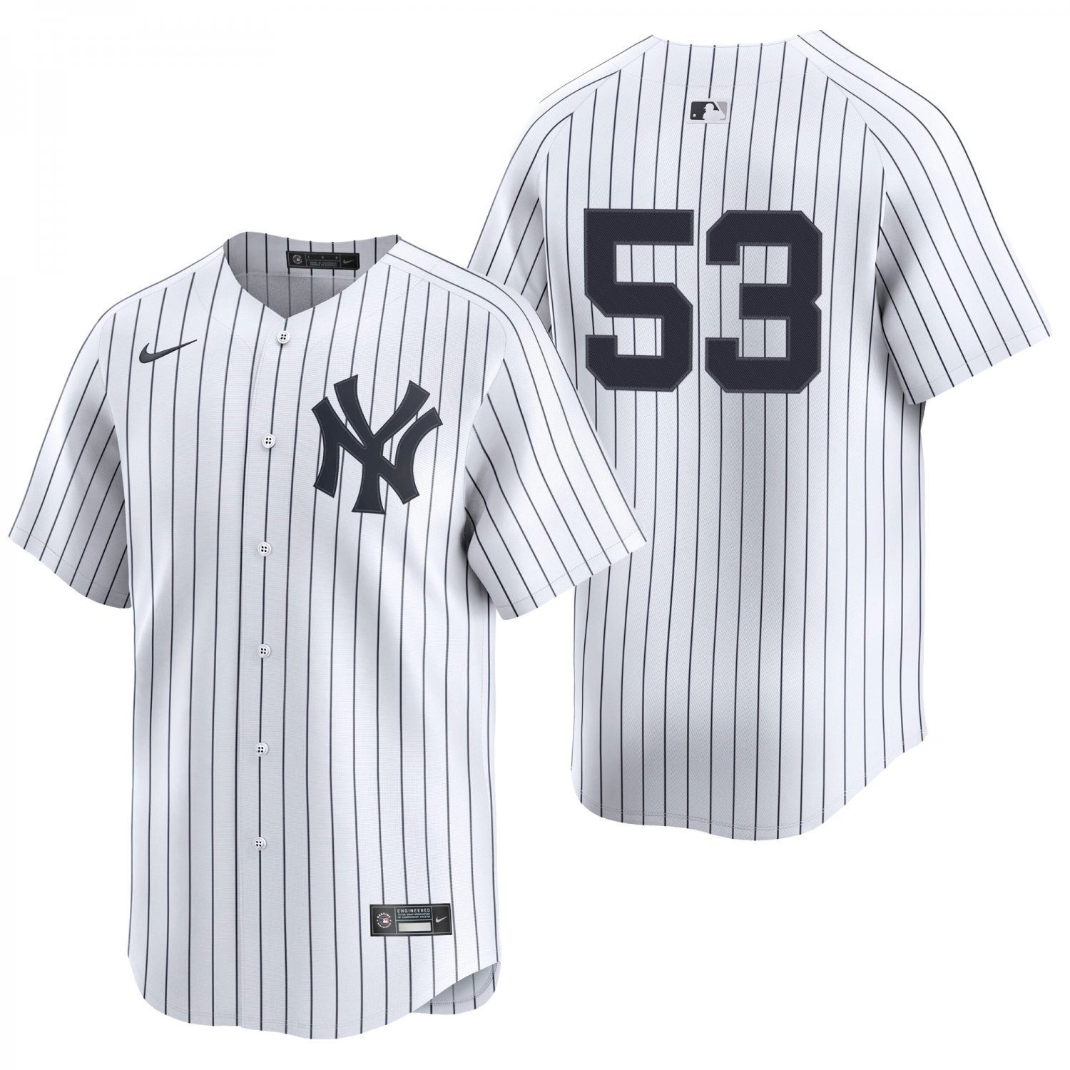 New York Yankees #53 David Bednar White Men's & Youth Stitched Jersey