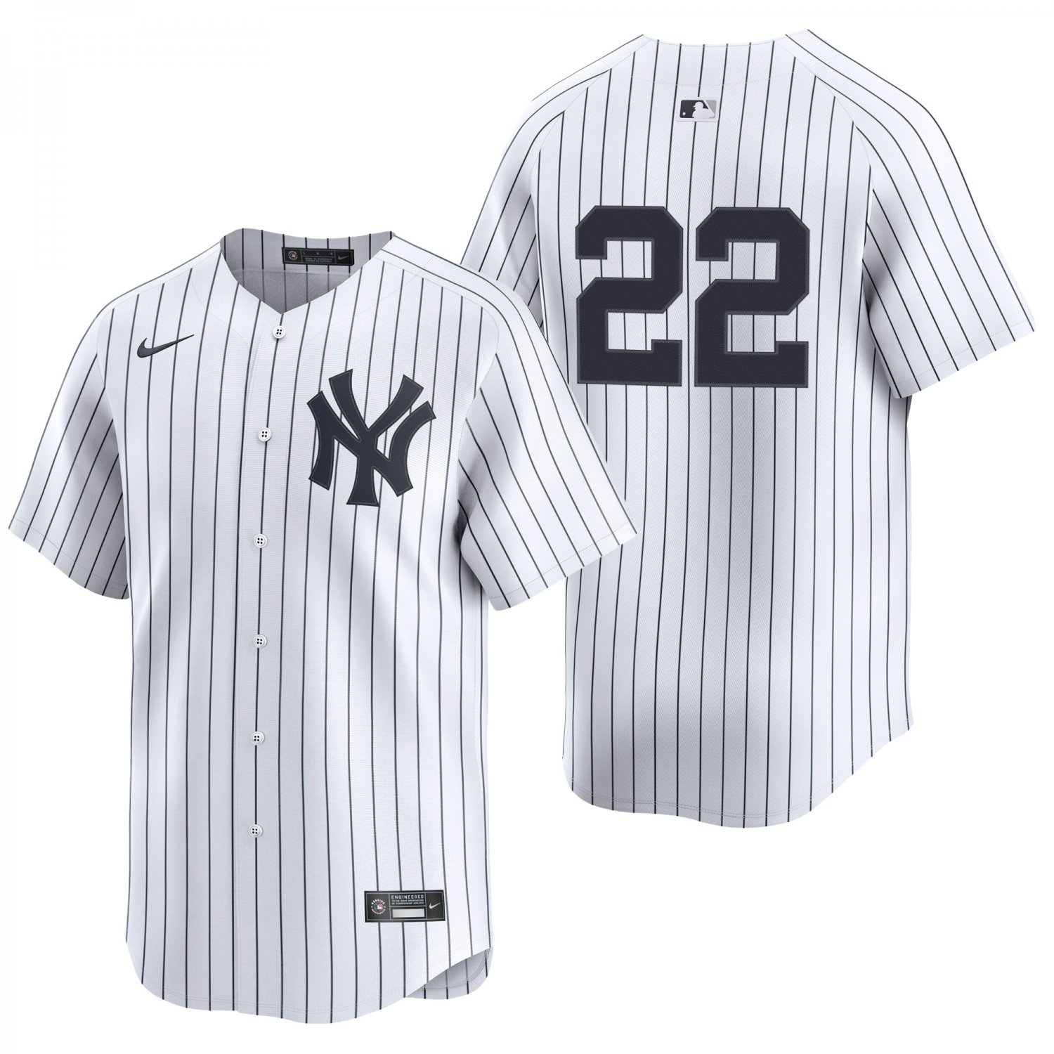 New York Yankees #22 Ben Rice White Men's & Youth Stitched Jersey