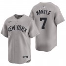New York Yankees #7 Mickey Mantle  Gray Men's & Youth Stitched Jersey