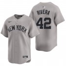 New York Yankees #42 Mariano Rivera Gray Men's & Youth Stitched Jersey