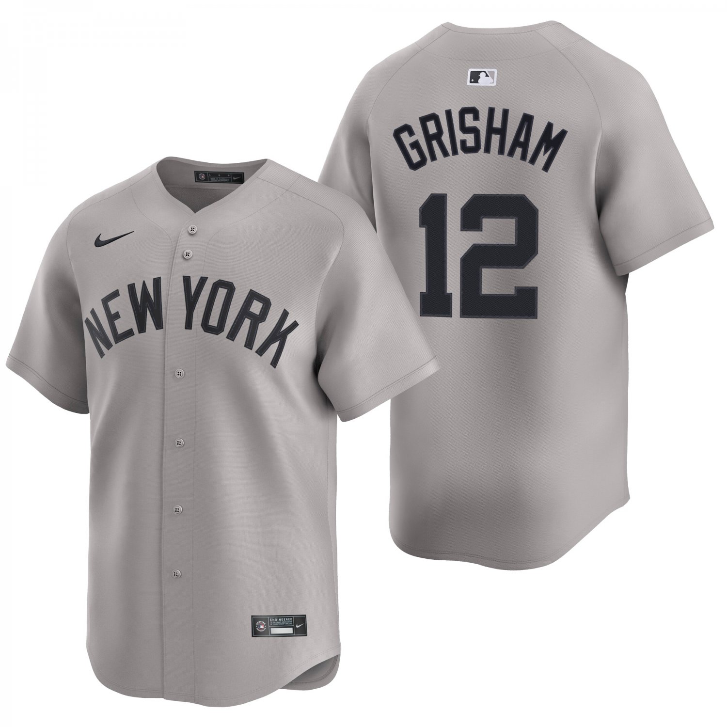 New York Yankees #12 Trent Grisham Gray Men's & Youth Stitched Jersey