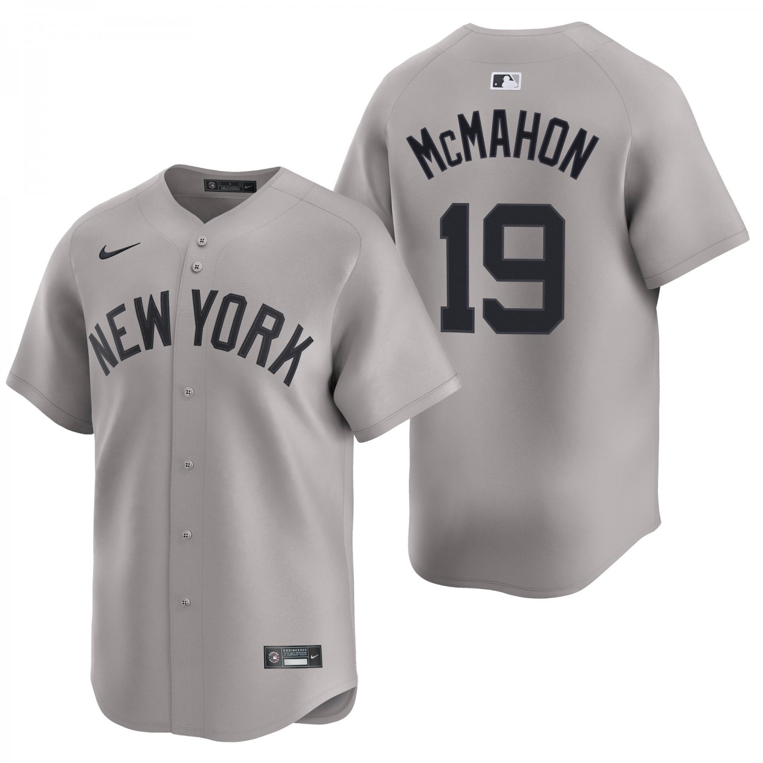 New York Yankees #19 Ryan McMahon Gray Men's & Youth Stitched Jersey