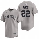 New York Yankees #22 Ben Rice Gray Men's & Youth Stitched Jersey